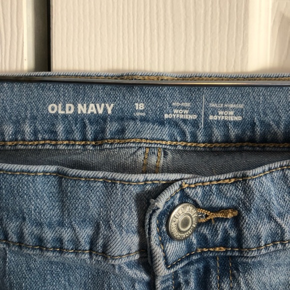 Old Navy 18/20 Wow Boyfriend jeans. Tall. Light wash. Loose. - Picture 2 of 2